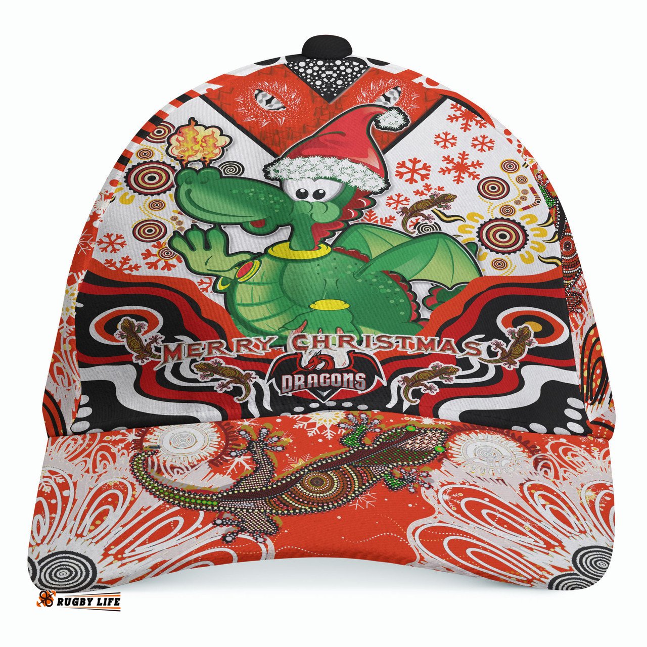 Amazing Aussie St. George Illawarra Dragons Christmas Merry Christmas Green Dragons Indigenous Cap Aussie Hat