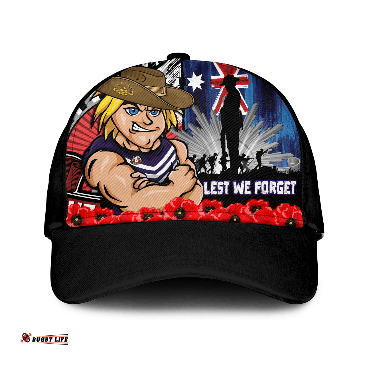 Amazing Aussie Fremantle Anzac Day Honor United In Spirit Cap Aussie Hat