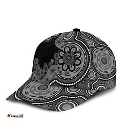 Amazing Aussie Australia Aboriginal Indigenous Dot Painting Gray Cap Aussie Hat