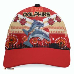 Amazing Aussie Redcliffe Dolphins Christmas Redcliffe Dolphins Ugly Christmas And Aboriginal Patterns Cap Aussie Hat