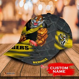 AFL Richmond Tigers 3D Mascost Classic Cap Custom name