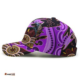 Amazing Aussie Melbourne Storm Melbourne Storm Team with Aboriginal Inspired Dot Painting and Indigenous Pattern Cap Aussie Hat
