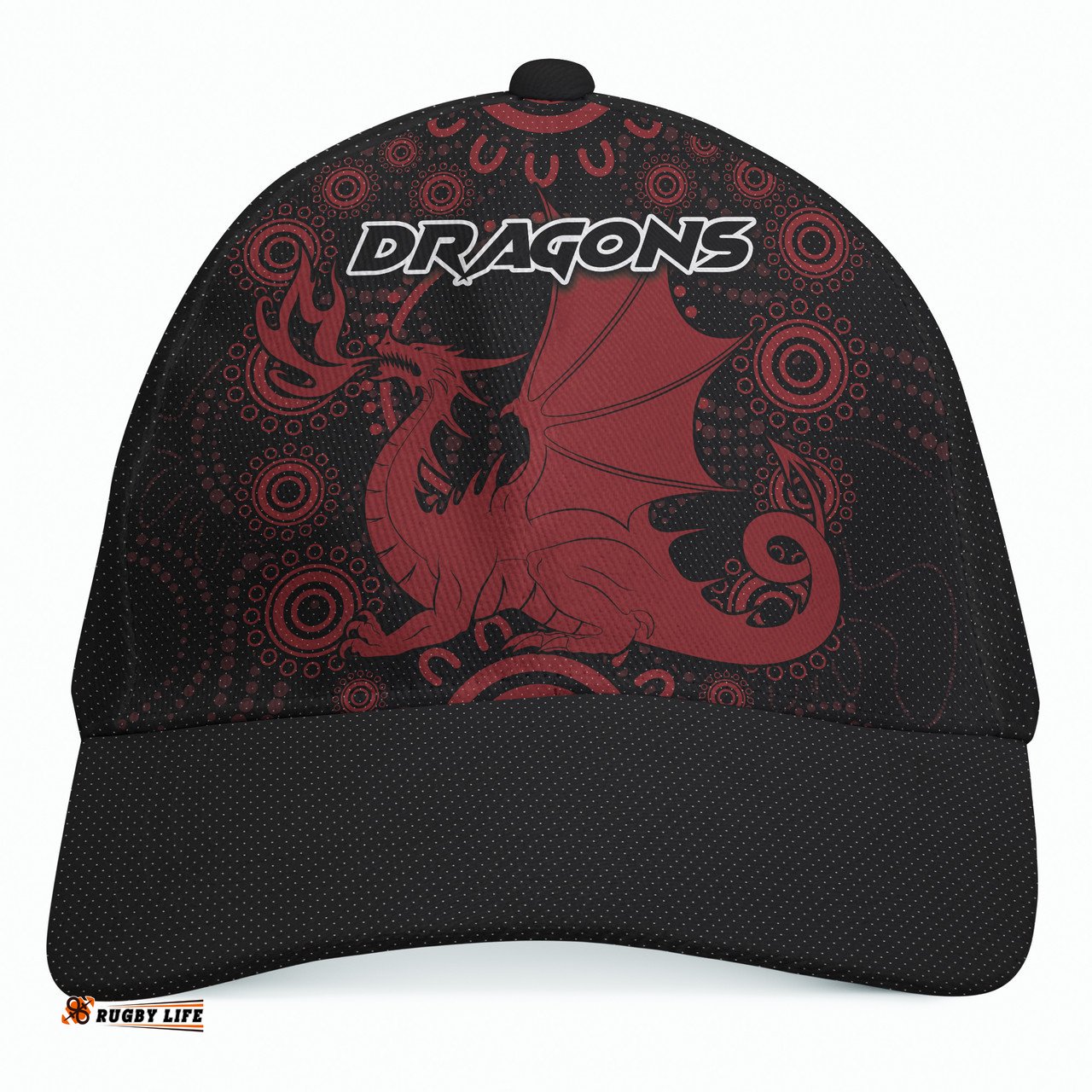 Amazing Aussie St. George Illawarra Dragons Custom Indigenous Dragon Cap Aussie Hat