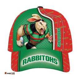 NRL South Sydney Rabbitohs 3D Mascost Classic Cap Custom name 02