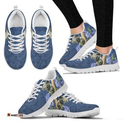Koala Sleep Bluebell Flower Patterns Unisex Sneakers