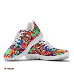 Aboriginal Koala and Hand Art Dot Painting Sneakers