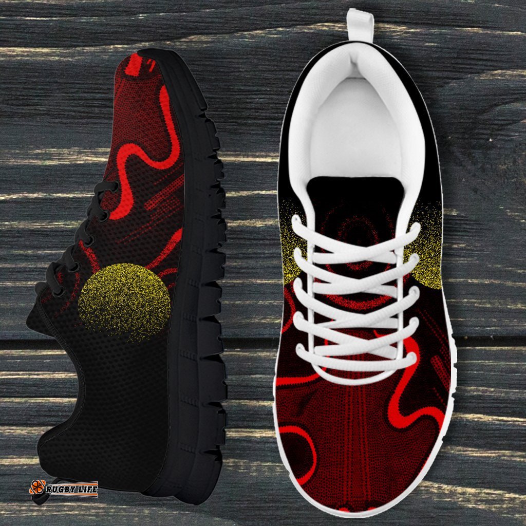 Aboriginal Indigenous Flag Grunge Style Sneakers