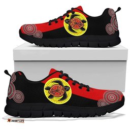 Aboriginal Turtle Patterns Circle Dot Painting Sneakers