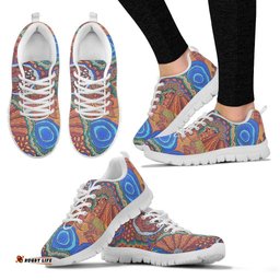 Aboriginal Uluru Landscape Art Colorful Ethnic Sneakers