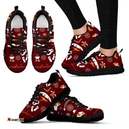 Aboriginal Kangaroo Boomerang Circle Dot Painting Sneakers