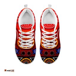 Custom Text And Number Australia NAIDOC Week Australian Aboriginal Dhari Kangaroo Artsy Style Sneakers