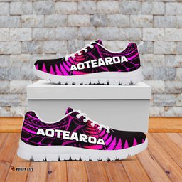 Aotearoa Fern New Zealand Hei Tiki Purple Style Sneakers