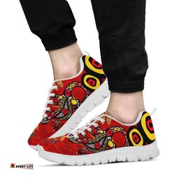 Aboriginal Lizard And Boomerang Pattern Sneakers