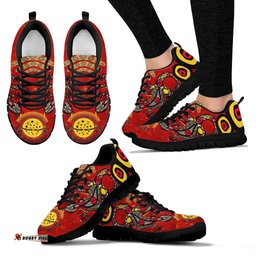 Aboriginal Lizard And Boomerang Pattern Sneakers