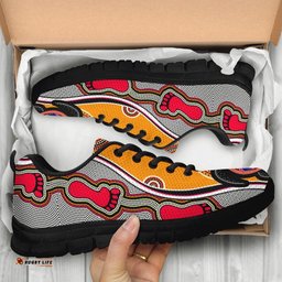 Aboriginal Turtle Patterns Aus Flag Footprint Dot Painting Sneakers