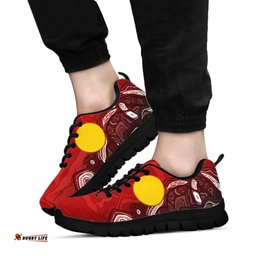 Aboriginal Red Landscape Sneakers
