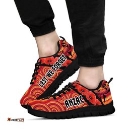 ANZAC Lest We Forget Poppy New Zealand Maori Silver Fern Australia Aboriginal Sneakers