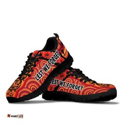 ANZAC Lest We Forget Poppy New Zealand Maori Silver Fern Australia Aboriginal Sneakers
