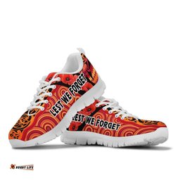 ANZAC Lest We Forget Poppy New Zealand Maori Silver Fern Australia Aboriginal Sneakers