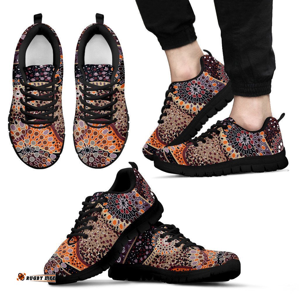 Aboriginal Indigenous Circle Dot Painting Sneakers