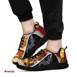 Aboriginal Lizard Boomerang Patterns Aboriginal Dot Sneakers