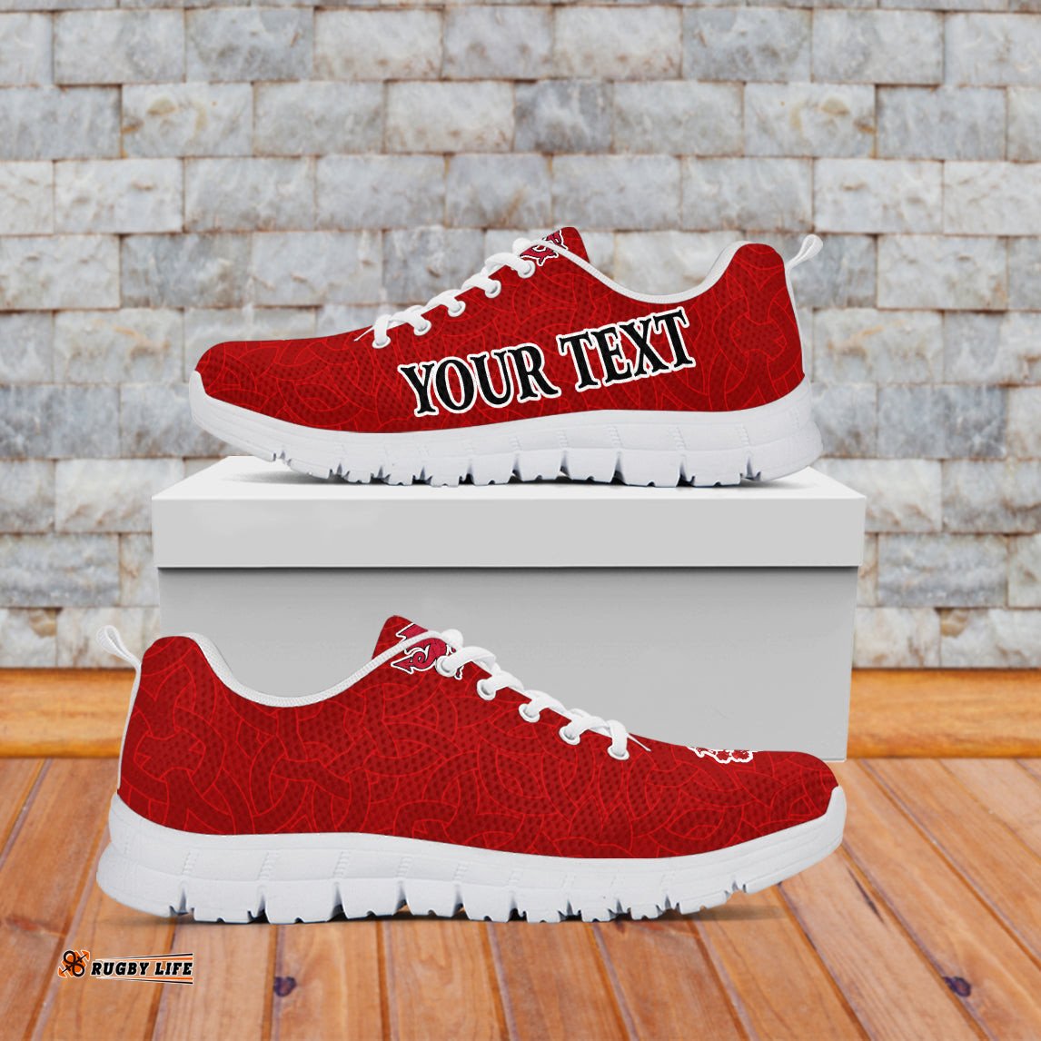 Custom Personalised Wales Football 2022 Come On CYMRU The Red Wall Sneakers