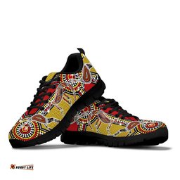 Aboriginal Kangaroo Dot Painting Patterns Sneakers