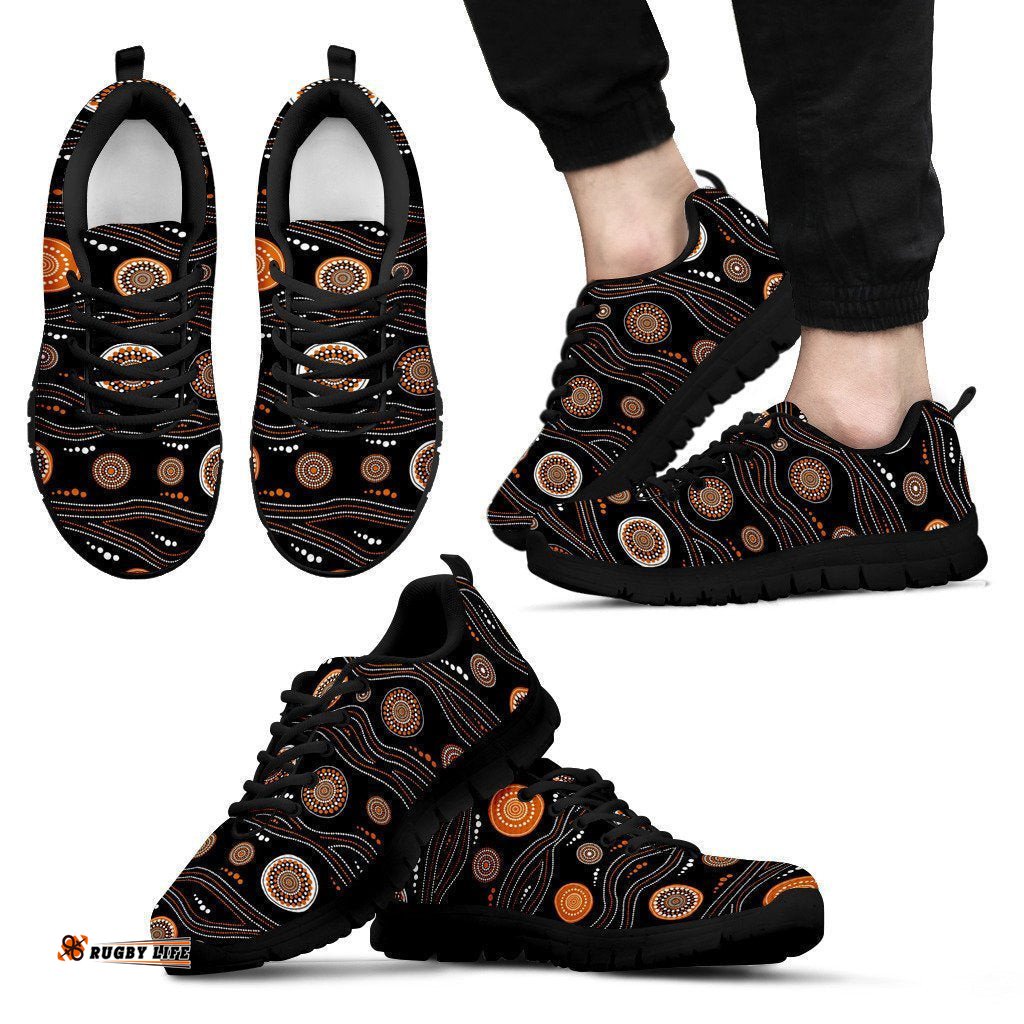 Aboriginal Circle Dot Painting Indigenous Patterns 12 Sneakers