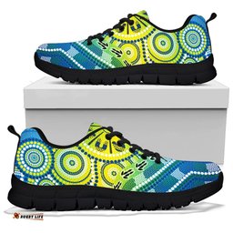 Aboriginal Dot Painting Indigenous Circle Patterns Sneakers