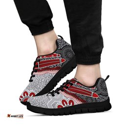 Aboriginal Indigenous Boomerang and Lizard Art Sneakers