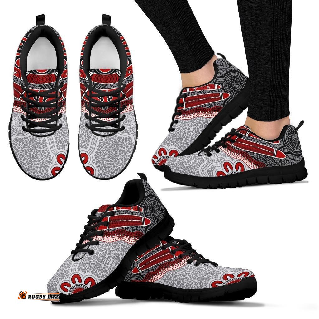 Aboriginal Indigenous Boomerang and Lizard Art Sneakers