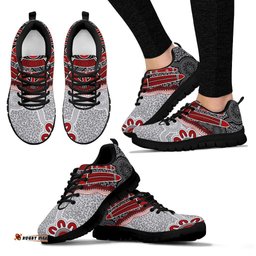 Aboriginal Indigenous Boomerang and Lizard Art Sneakers