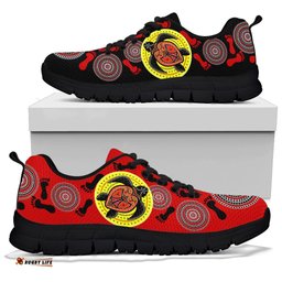 Aboriginal Turtle Footprint Circle Dot Painting Ver 02 Sneakers