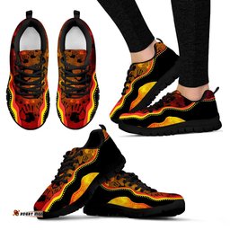 Aboriginal Hand Rock Art Indigenous Golden Style Sneakers