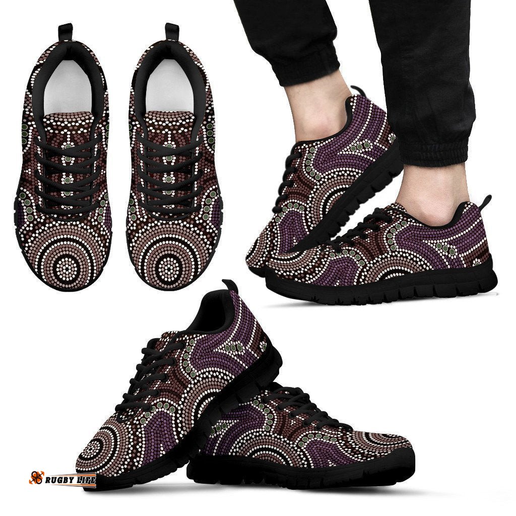 Aboriginal Circle Dot Painting 18 Sneakers