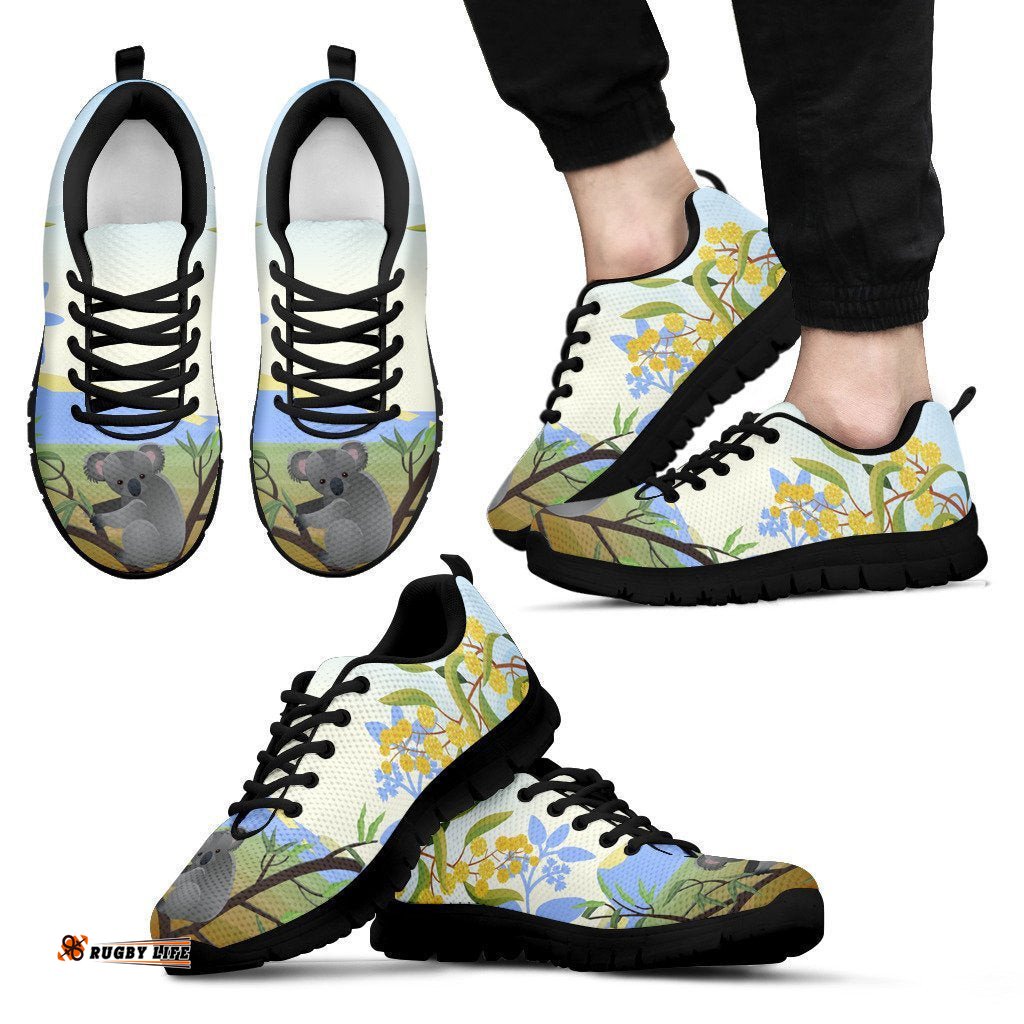 Koala Mimosa Flower Unisex Sneakers
