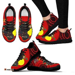 Aboriginal Dot Painting Patterns Map Sneakers