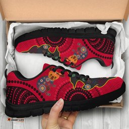 Aboriginal Dot Painting Patterns Map Sneakers