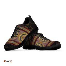 Aboriginal Snake Dot Panting Art Sneakers