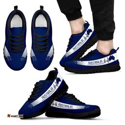 Australian Map Heartbeat Flag Color Unisex Sneakers