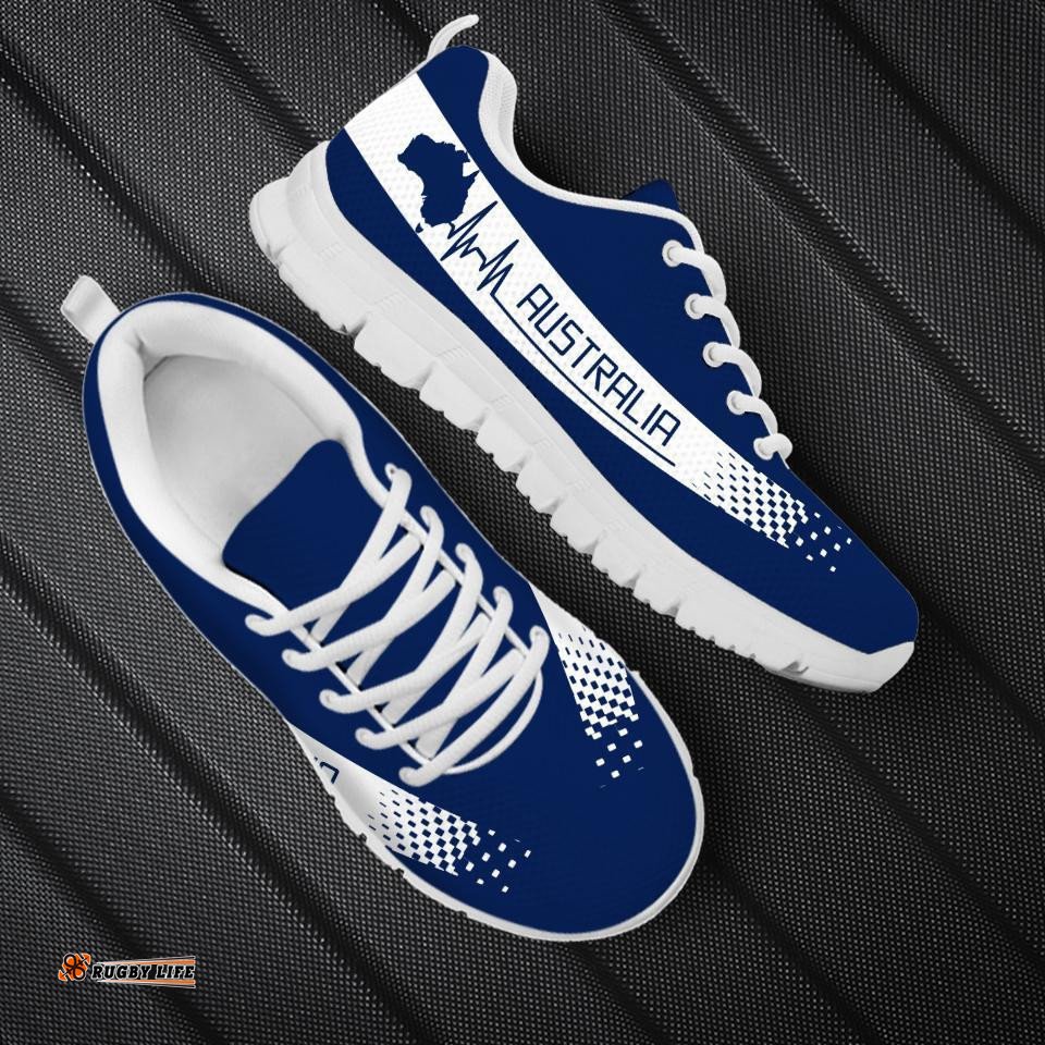 Australian Map Heartbeat Flag Color Unisex Sneakers