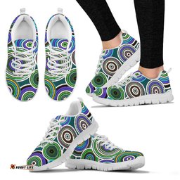 Aboriginal Circle Dot Painting Indigenous Sneakers