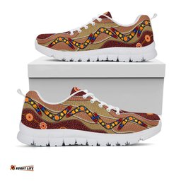 Aboriginal Boomerang Patterns Circle Dot Painting Sneakers