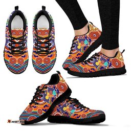 Aboriginal Australian Map Dot Painting Sneakers