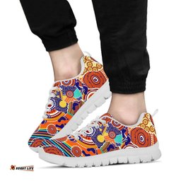 Aboriginal Australian Map Dot Painting Sneakers