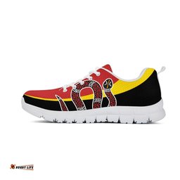 Aboriginal Snake Dot Painting Aboriginal Color Sneakers