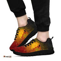 Aboriginal Australian Map with Indigenous Color Sneakers
