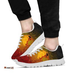 Aboriginal Australian Map with Indigenous Color Sneakers