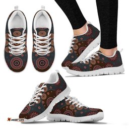 Aboriginal Circle Dot Painting 02 Sneakers