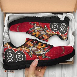 Aboriginal Crocodile And Kangaroo Patterns Aboriginal Dot Sneakers